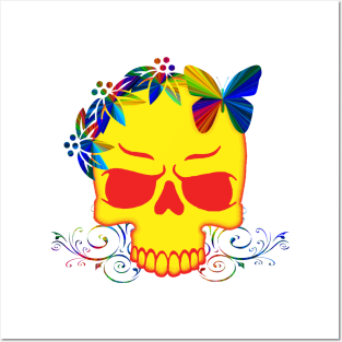Colorful Skull Posters and Art
